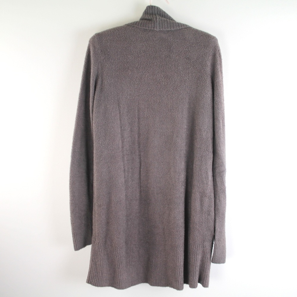 Barefoot Dreams Cozychic Lite Taupe Brown Circle Sweater Cardigan M - Picture 3 of 5